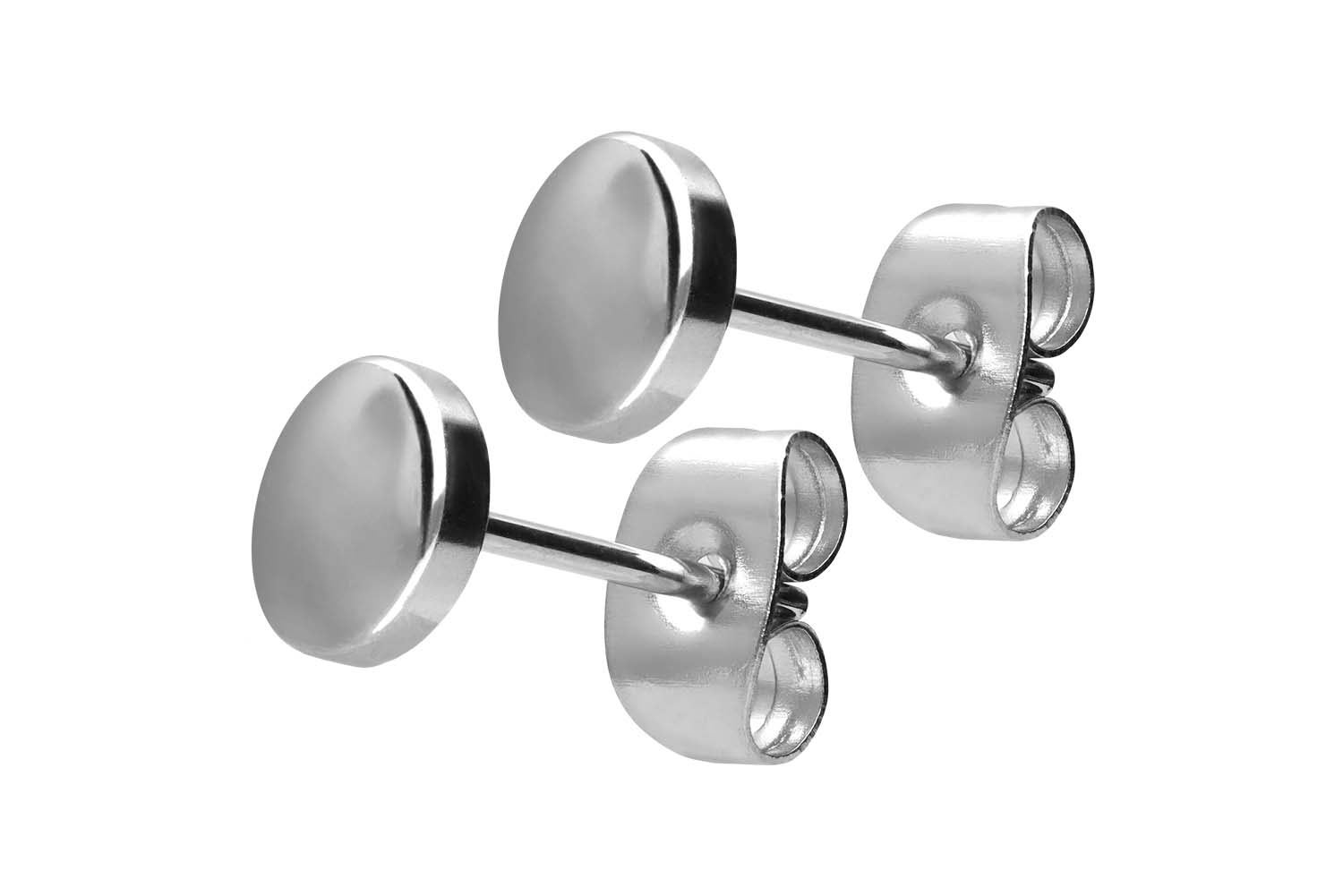 Chirurgenstahl Ohrstecker FLACHE PLATTE von Piercingline